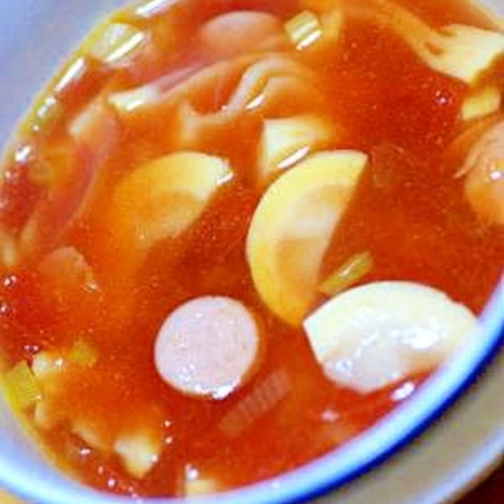 筍とエシャレットのトマトスープ